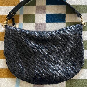Clare V Moyen Messenger Black Zig-Zag